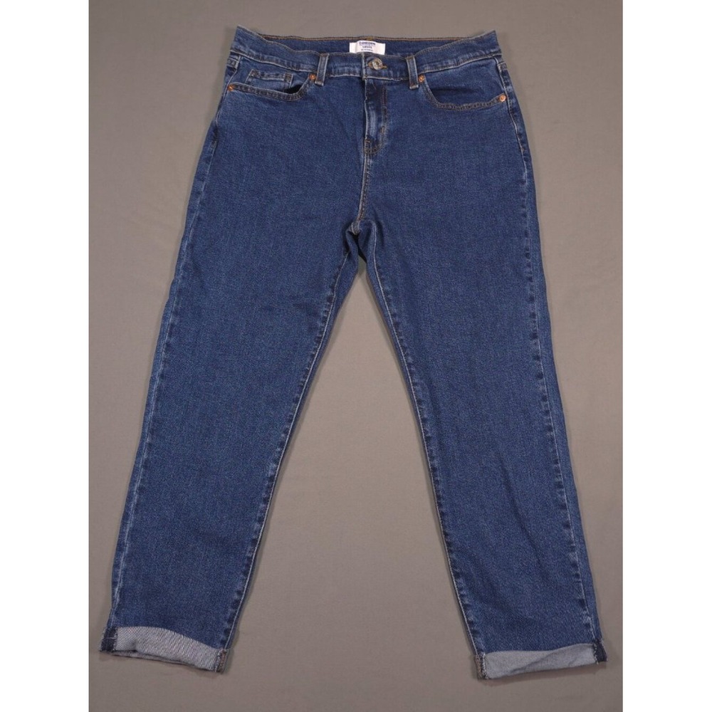 Denizen From Levi's Women's 4 W27 Boyfriend Jeans Mid Rise Cuffed Stretch Blue